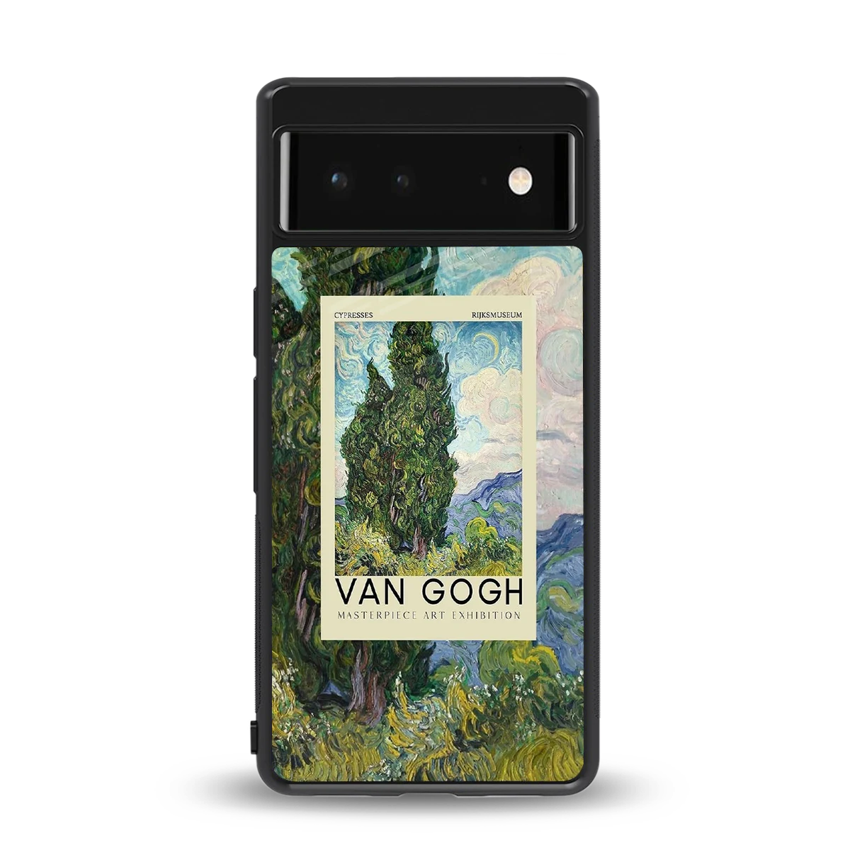 Cypresses back phone cover | glass case for google pixel 6