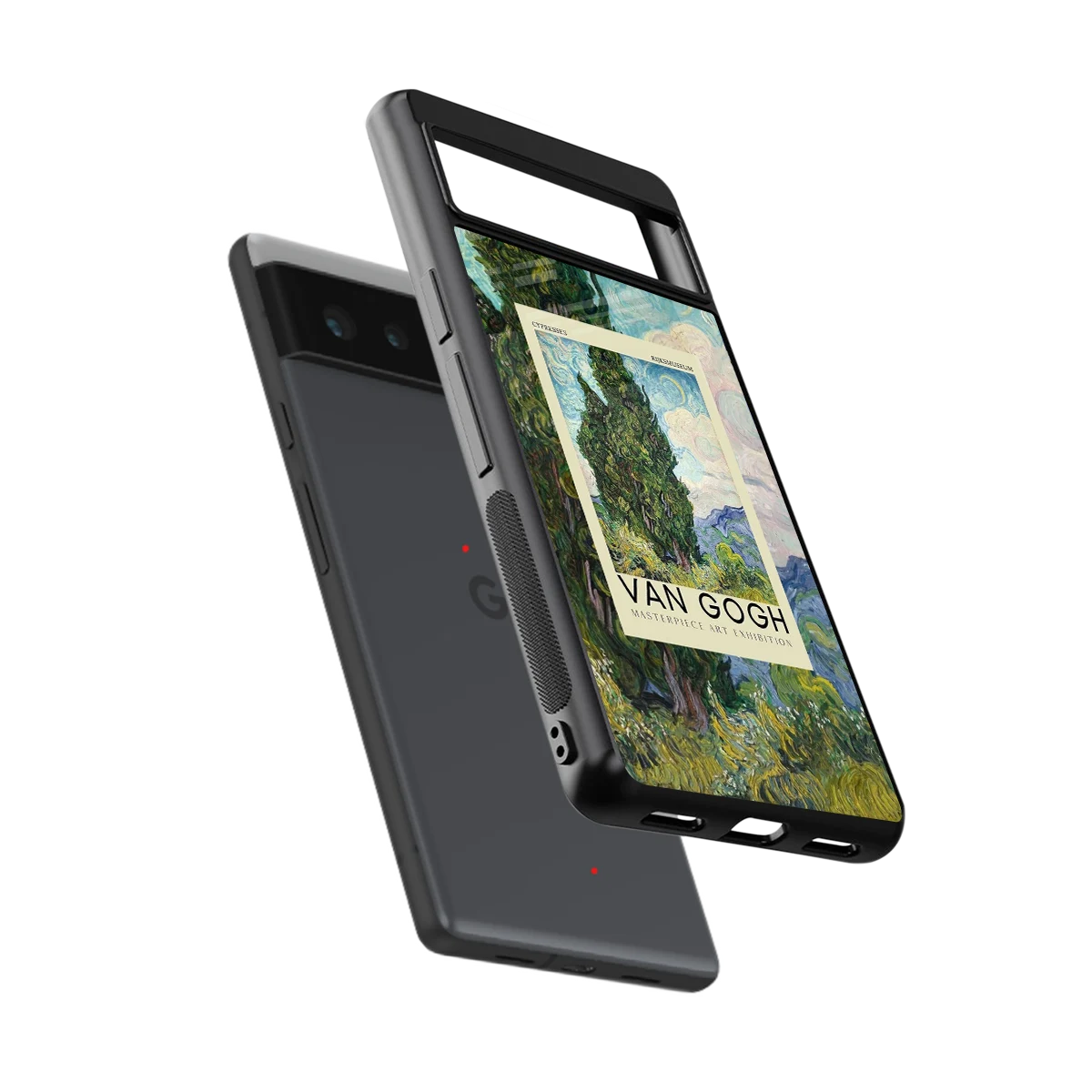 Cypresses sleek google pixel 6a cover with tempered glass back and TPU edges