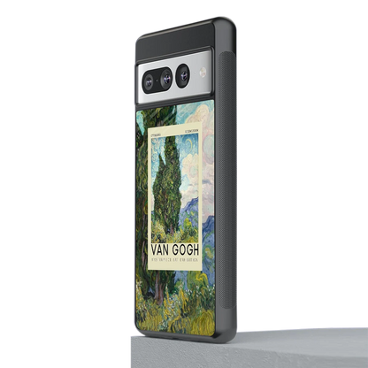 Cypresses stylish phone case for google pixel 7 pro | glossy glass and slim fit