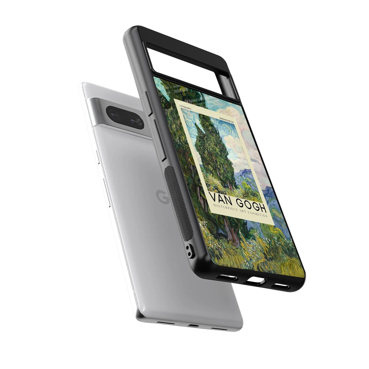 Cypresses sleek google pixel 7 cover with tempered glass back and TPU edges