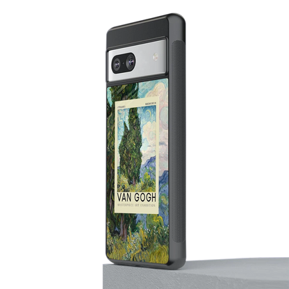 Cypresses stylish phone case for google pixel 7 | glossy glass and slim fit