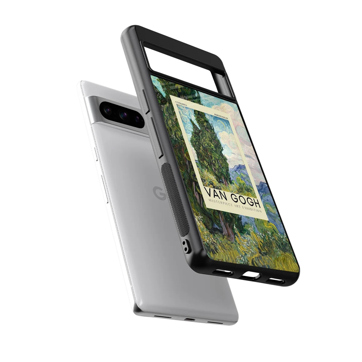 Cypresses sleek google pixel 8 pro cover with tempered glass back and TPU edges