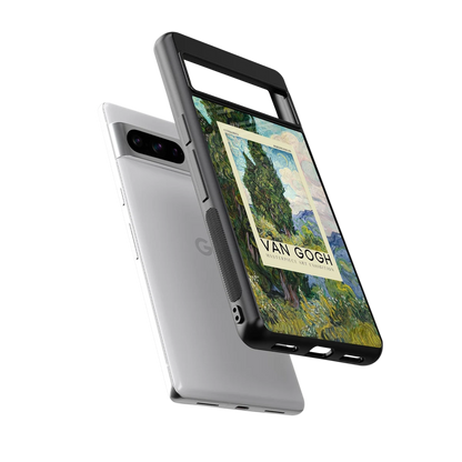 Cypresses sleek google pixel 8 pro cover with tempered glass back and TPU edges