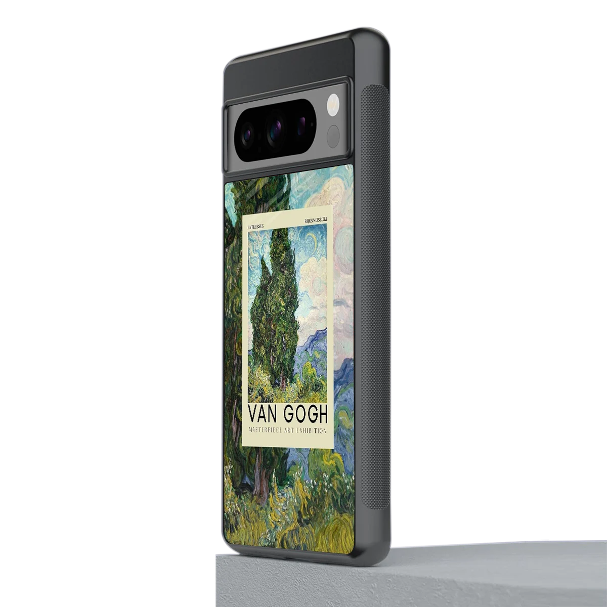 Cypresses stylish phone case for google pixel 8 pro | glossy glass and slim fit