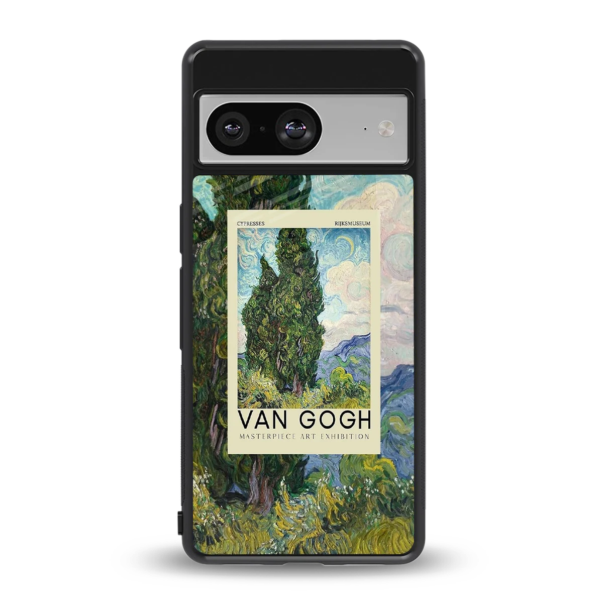 Cypresses back phone cover | glass case for google pixel 8