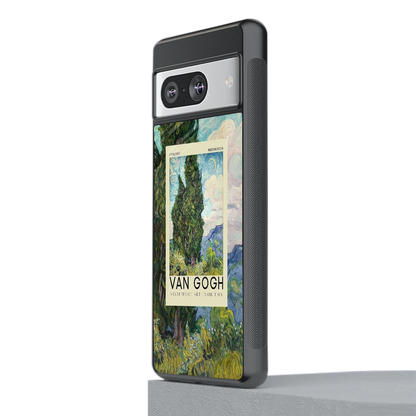 Cypresses stylish phone case for google pixel 8 | glossy glass and slim fit