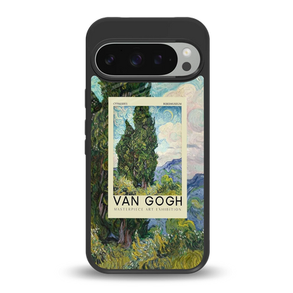Cypresses back phone cover | glass case for google pixel 9 pro