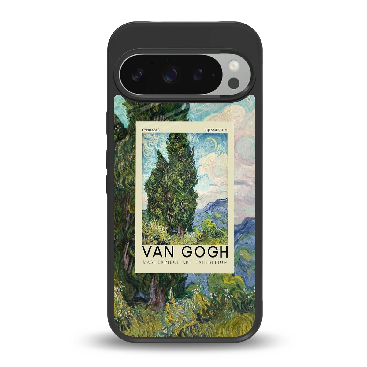 Cypresses back phone cover | glass case for google pixel 9 pro xl