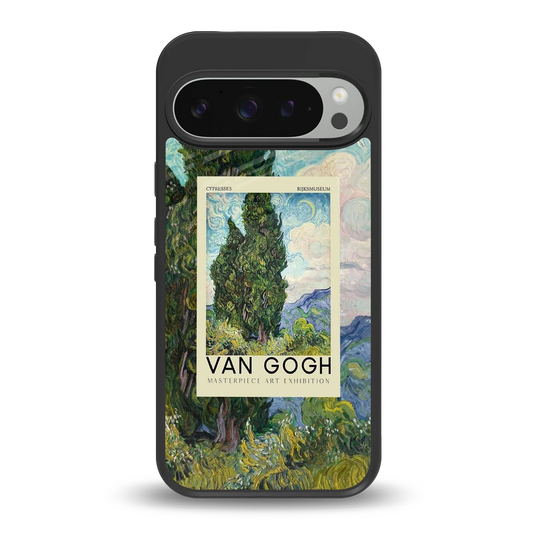 Cypresses back phone cover | glass case for google pixel 9 pro xl