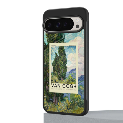 Cypresses google pixel 9 pro mobile cover | shockproof glass phone case
