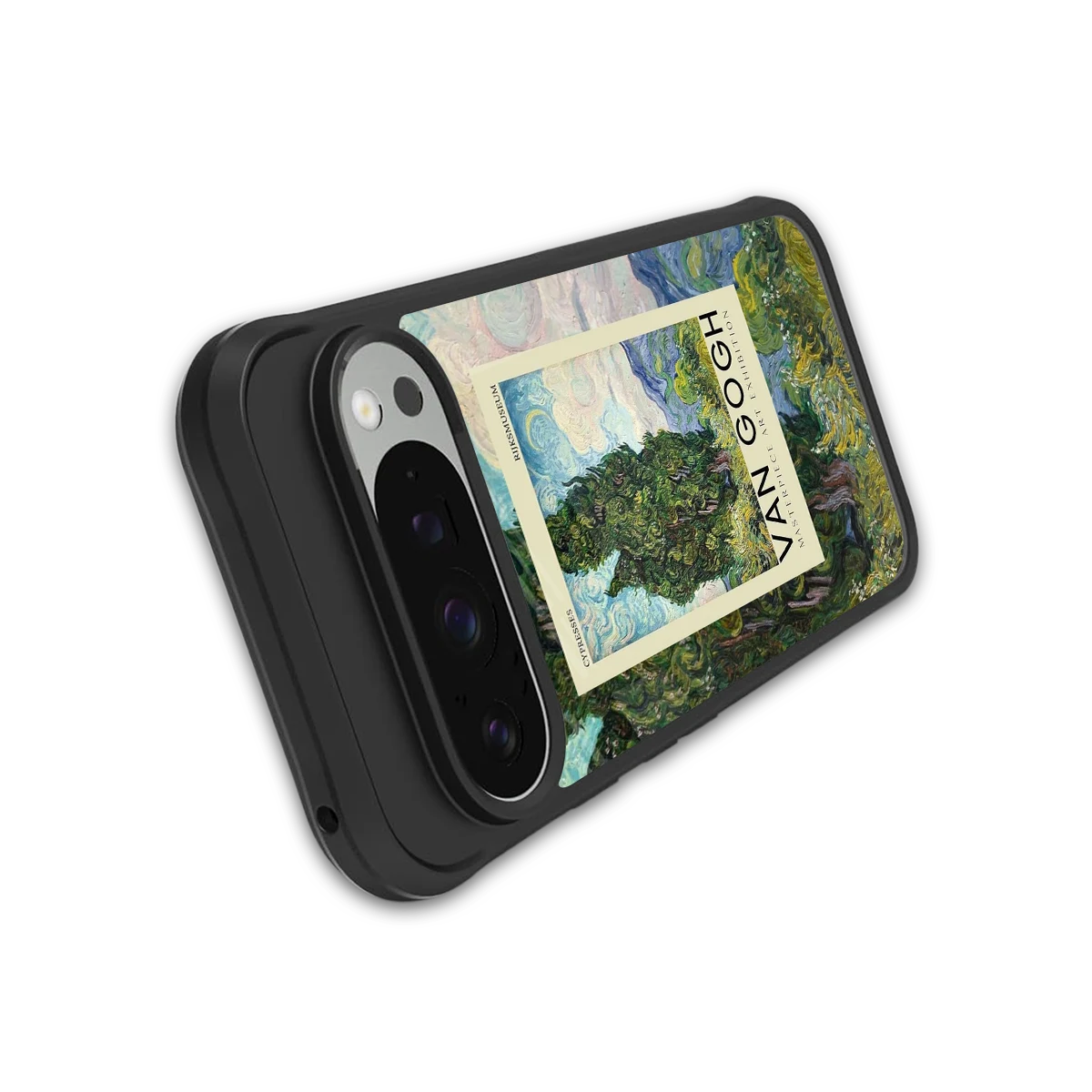 Cypresses stylish phone case for google pixel 9 pro xl | glossy glass and slim fit