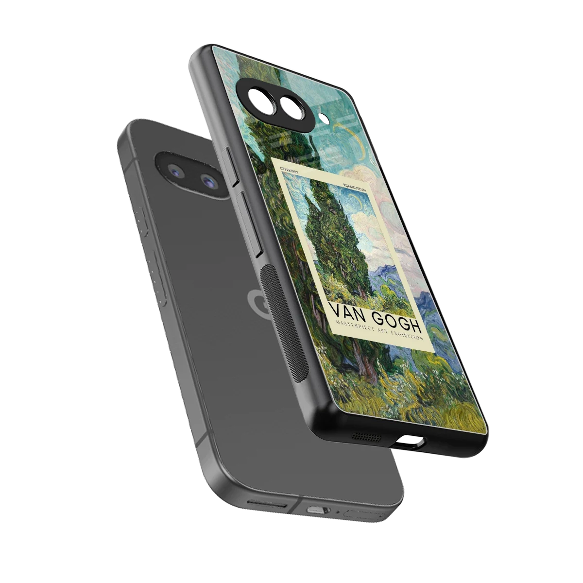 Cypresses sleek google pixel 10a cover with tempered glass back and TPU edges