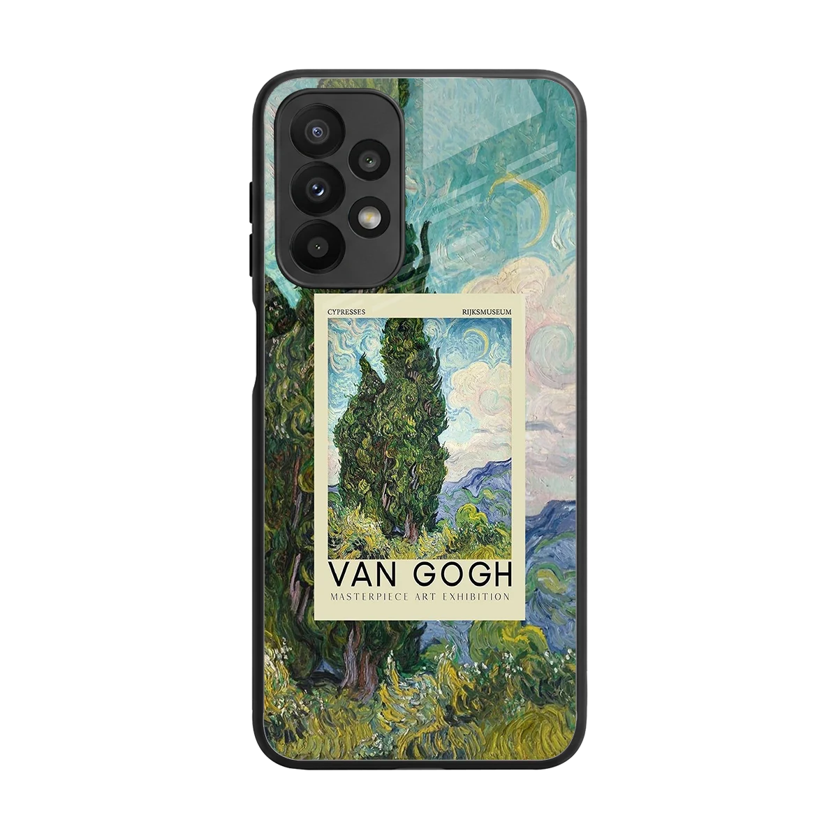 Cypresses back phone cover | glass case for samsung galaxy a23