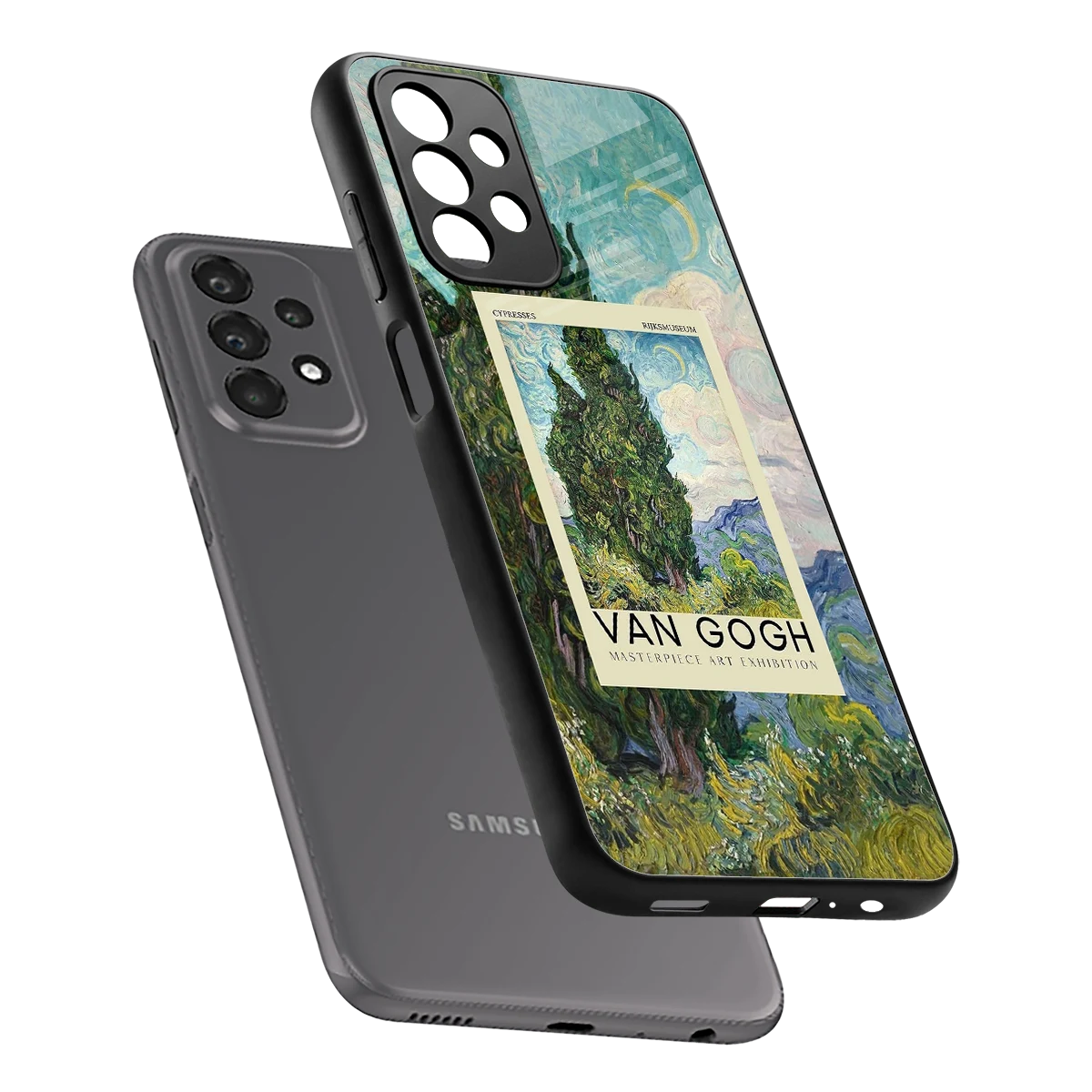 Cypresses sleek samsung galaxy a23 cover with tempered glass back and TPU edges