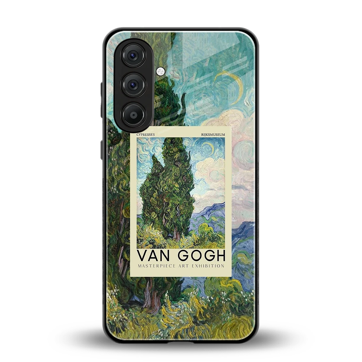 Cypresses back phone cover | glass case for samsung galaxy m35 5g