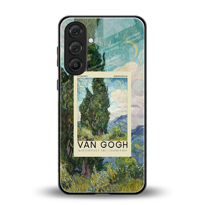 Cypresses back phone cover | glass case for samsung galaxy m35 5g