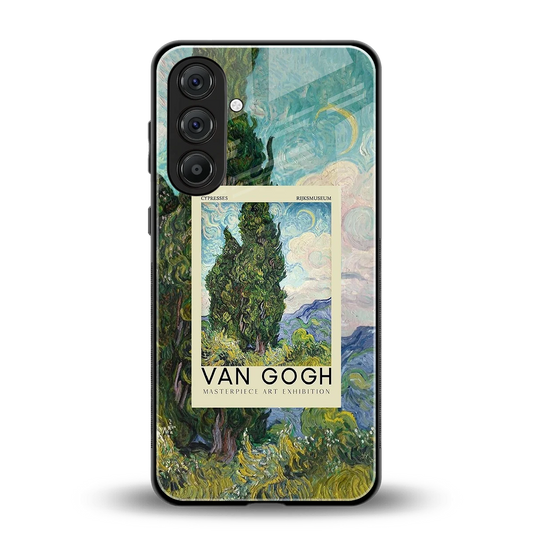 Cypresses back phone cover | glass case for samsung galaxy f34 5g