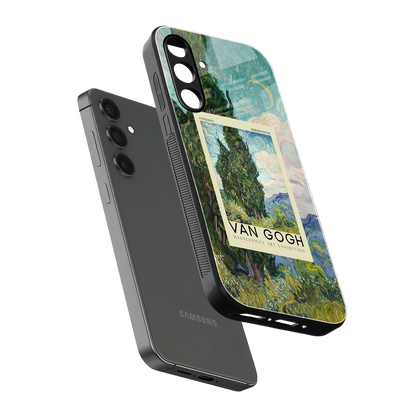 Cypresses sleek samsung galaxy m35 5g cover with tempered glass back and TPU edges