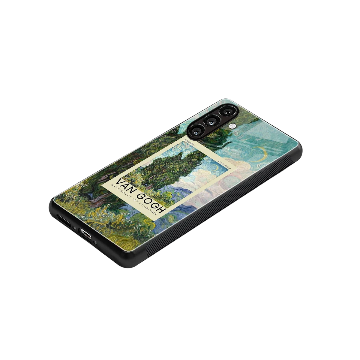 Cypresses stylish phone case for samsung galaxy m35 5g | glossy glass and slim fit