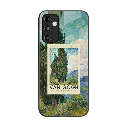 Cypresses back phone cover | glass case for samsung galaxy m14 5g