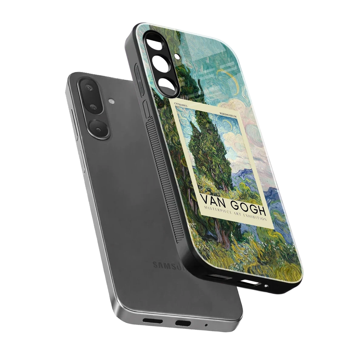 Cypresses sleek samsung galaxy m36 5g cover with tempered glass back and TPU edges