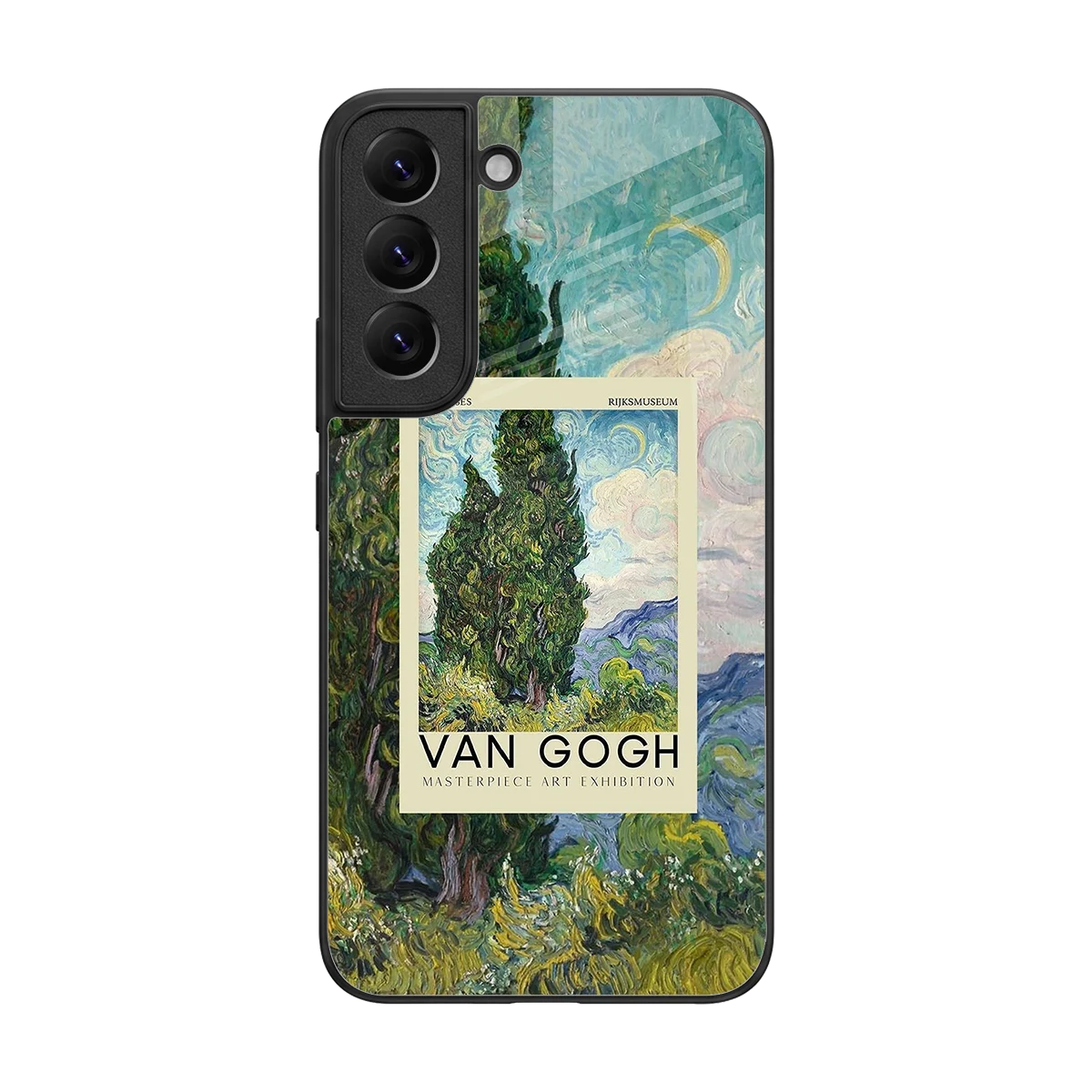 Cypresses back phone cover | glass case for samsung galaxy s22
