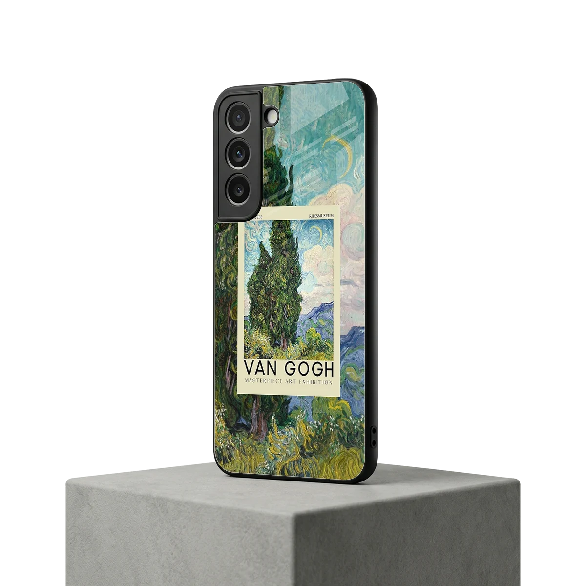 Cypresses samsung galaxy s22 mobile cover | shockproof glass phone case