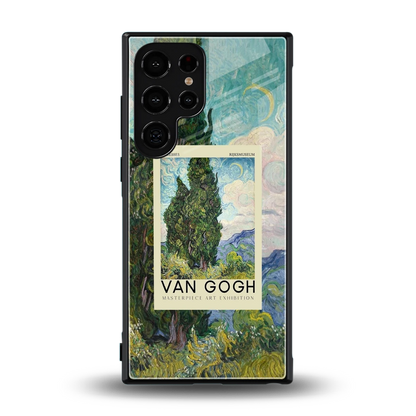 Cypresses back phone cover | glass case for samsung galaxy s23 ultra