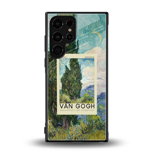 Cypresses back phone cover | glass case for samsung galaxy s24 ultra