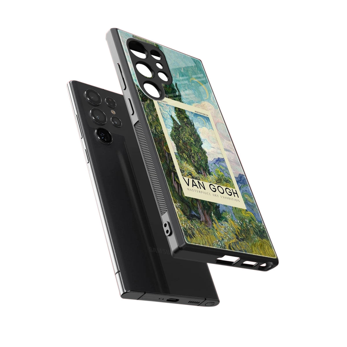 Cypresses sleek samsung galaxy s23 ultra cover with tempered glass back and TPU edges