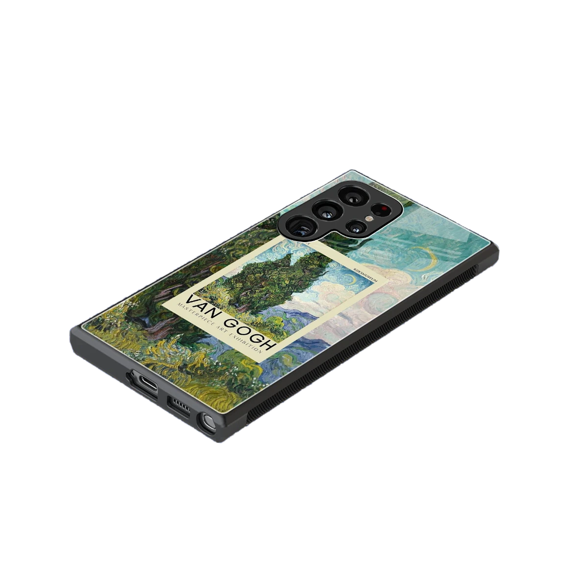 Cypresses stylish phone case for samsung galaxy s23 ultra | glossy glass and slim fit