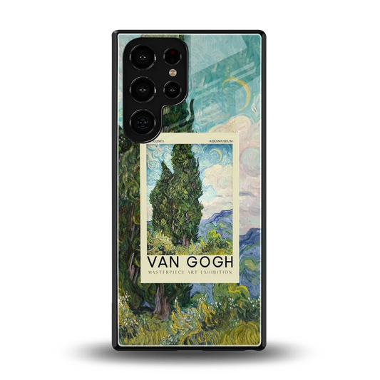 Cypresses back phone cover | glass case for samsung galaxy s25 ultra
