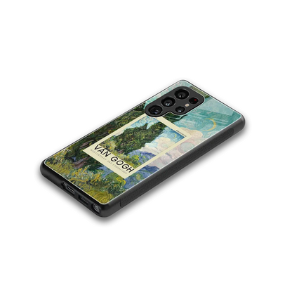 Cypresses stylish phone case for samsung galaxy s25 ultra | glossy glass and slim fit