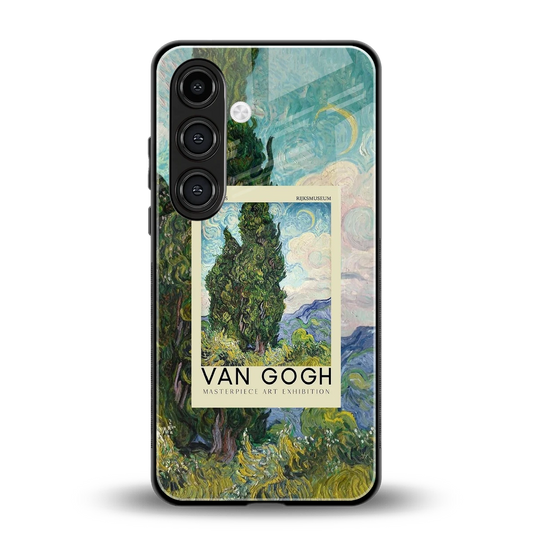 Cypresses back phone cover | glass case for samsung galaxy s24
