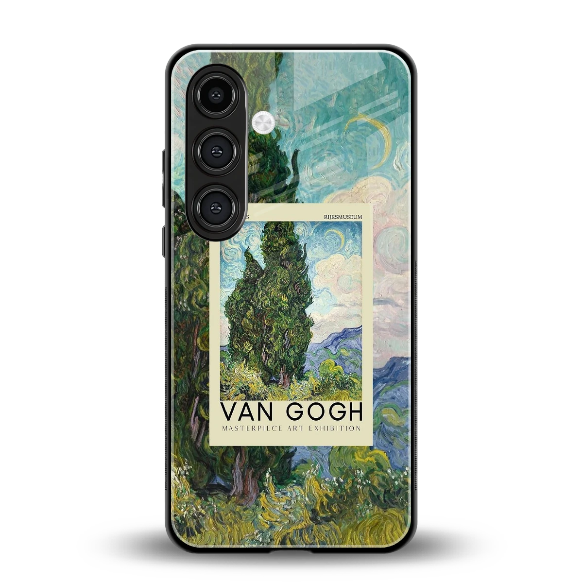 Cypresses back phone cover | glass case for samsung galaxy s24 plus