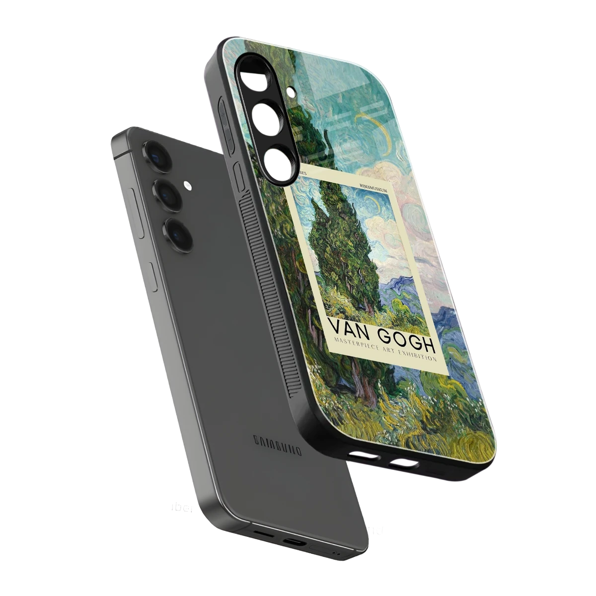 Cypresses sleek samsung galaxy s24 cover with tempered glass back and TPU edges