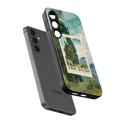 Cypresses sleek samsung galaxy s24 cover with tempered glass back and TPU edges