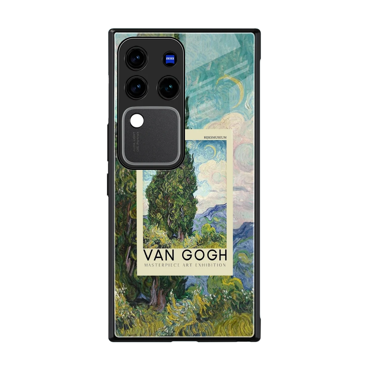 Cypresses back phone cover | glass case forvivo v30 pro