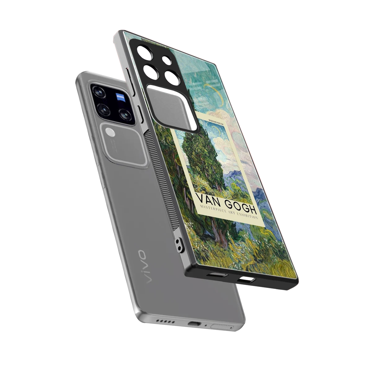 Cypresses sleekvivo v30 pro cover with tempered glass back and TPU edges