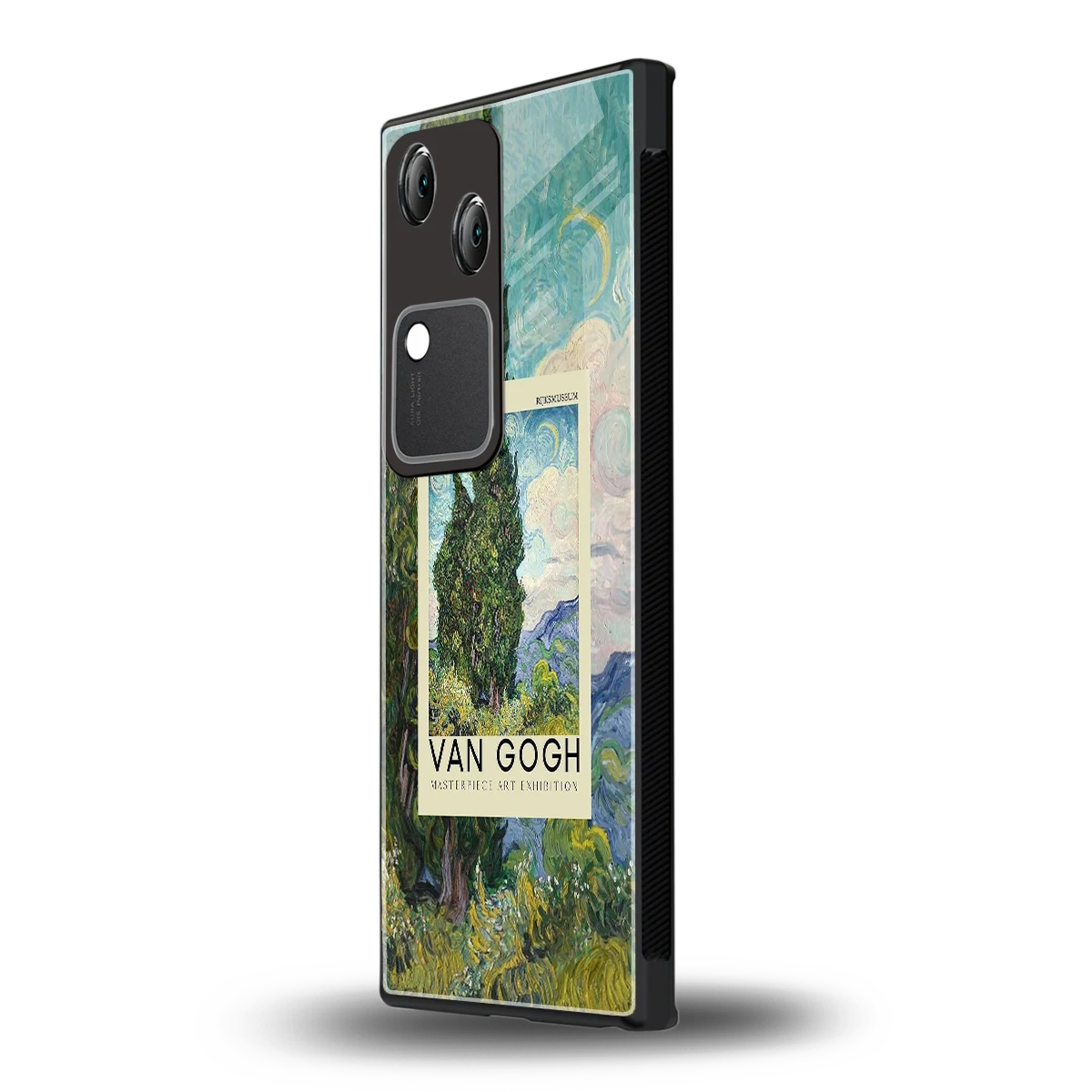 Cypresses vivo v30 mobile cover | shockproof glass phone case