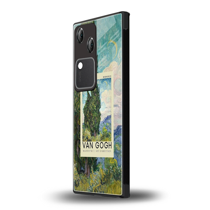 Cypresses vivo v30 mobile cover | shockproof glass phone case