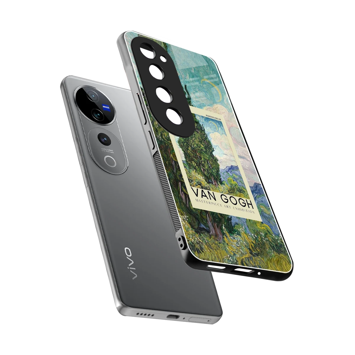 Cypresses sleek vivo v40 pro cover with tempered glass back and TPU edges