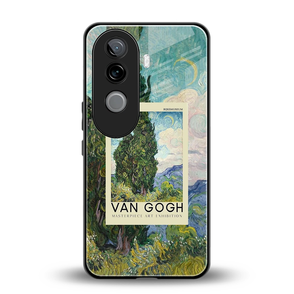 Cypresses back phone cover | glass case for vivo v40e