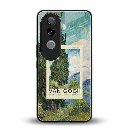 Cypresses back phone cover | glass case for vivo v40e