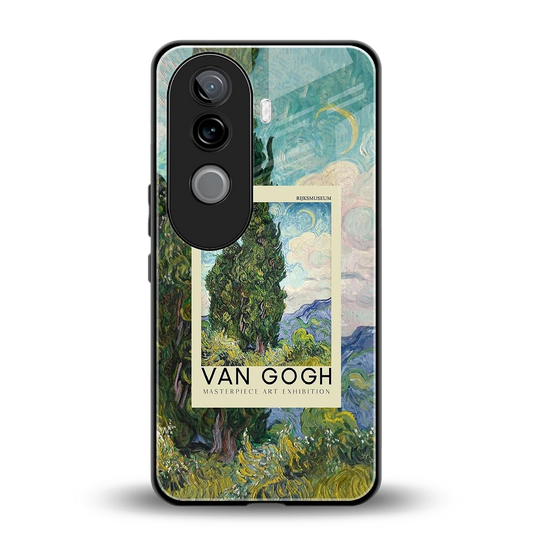 Cypresses back phone cover | glass case for vivo v40e