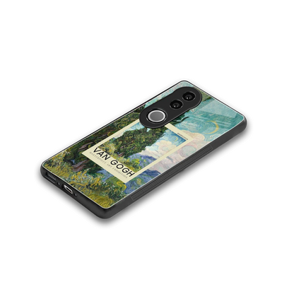 Cypresses stylish phone case for vivo v50 | glossy glass and slim fit
