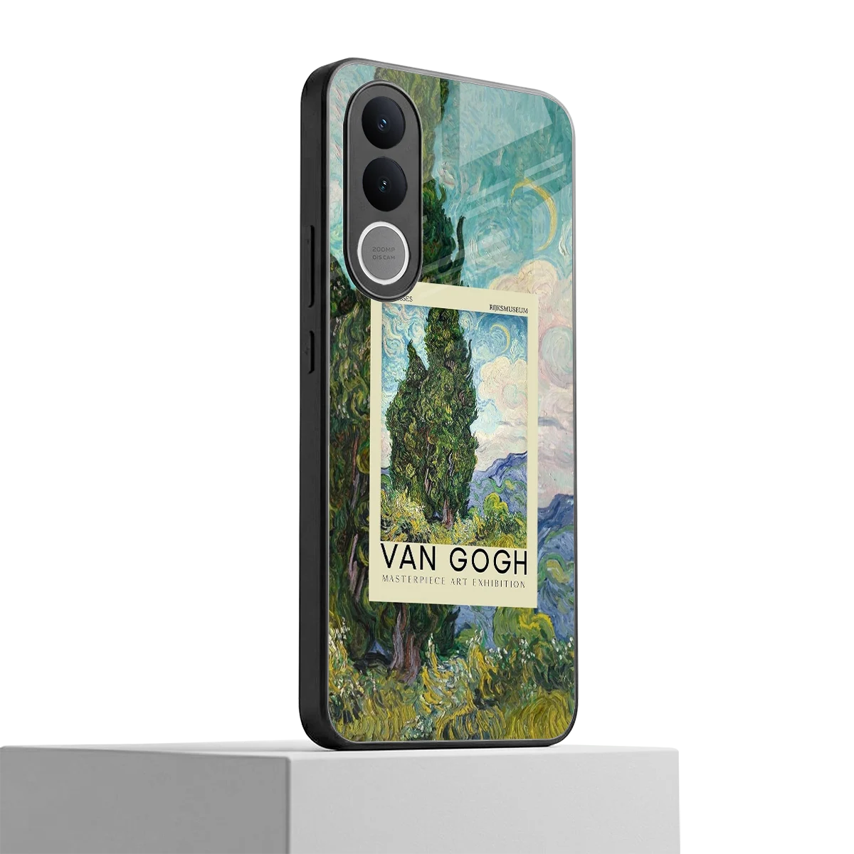 Cypresses vivo v70 fe mobile cover | shockproof glass phone case