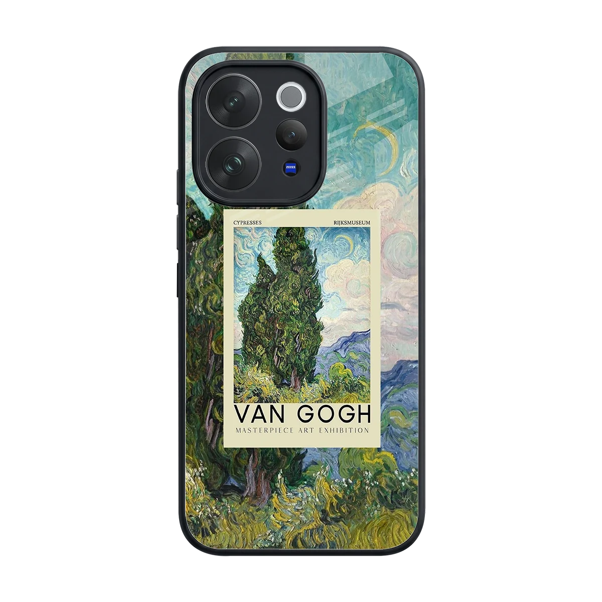 Cypresses back phone cover | glass case for vivo v70