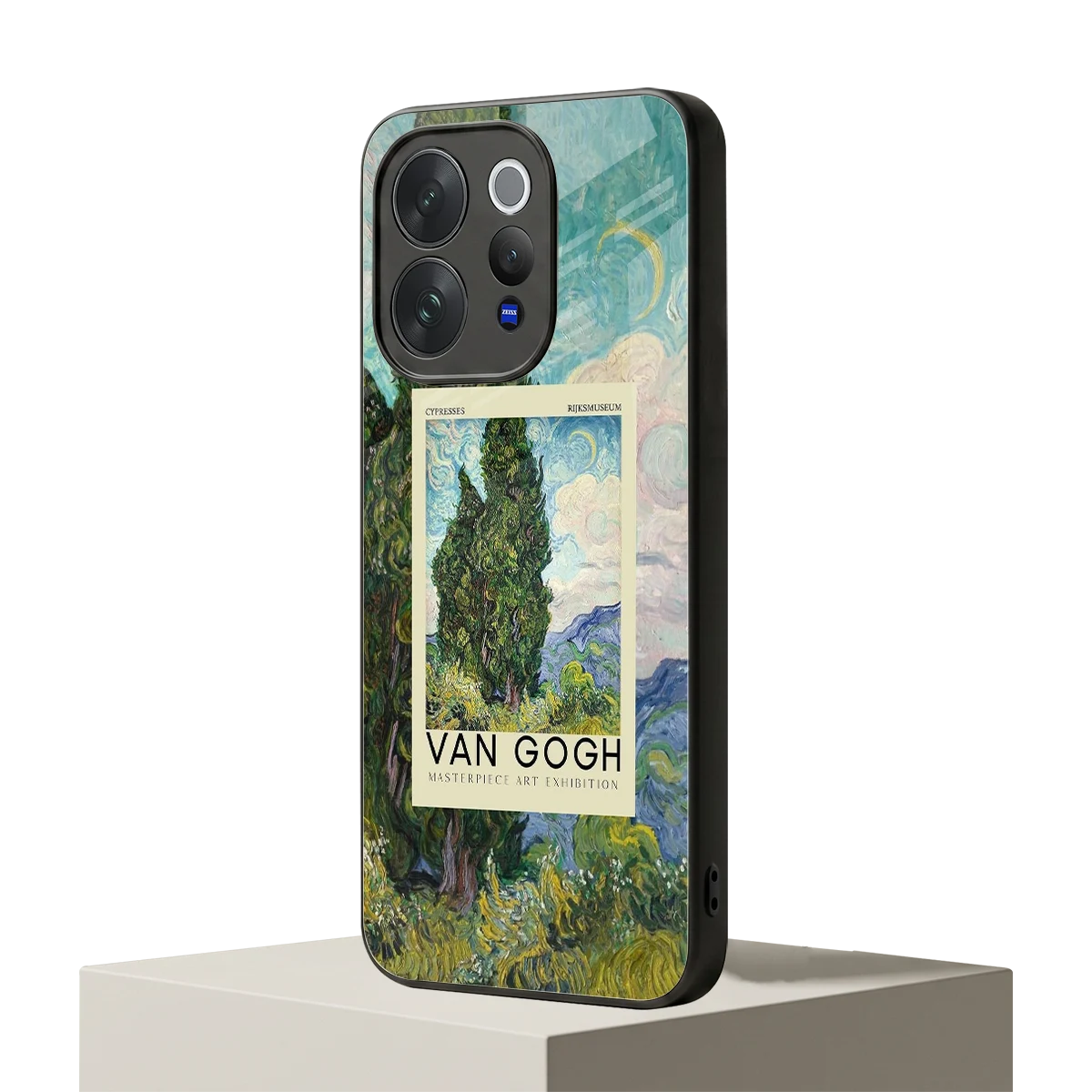 Cypresses vivo v70 mobile cover | shockproof glass phone case