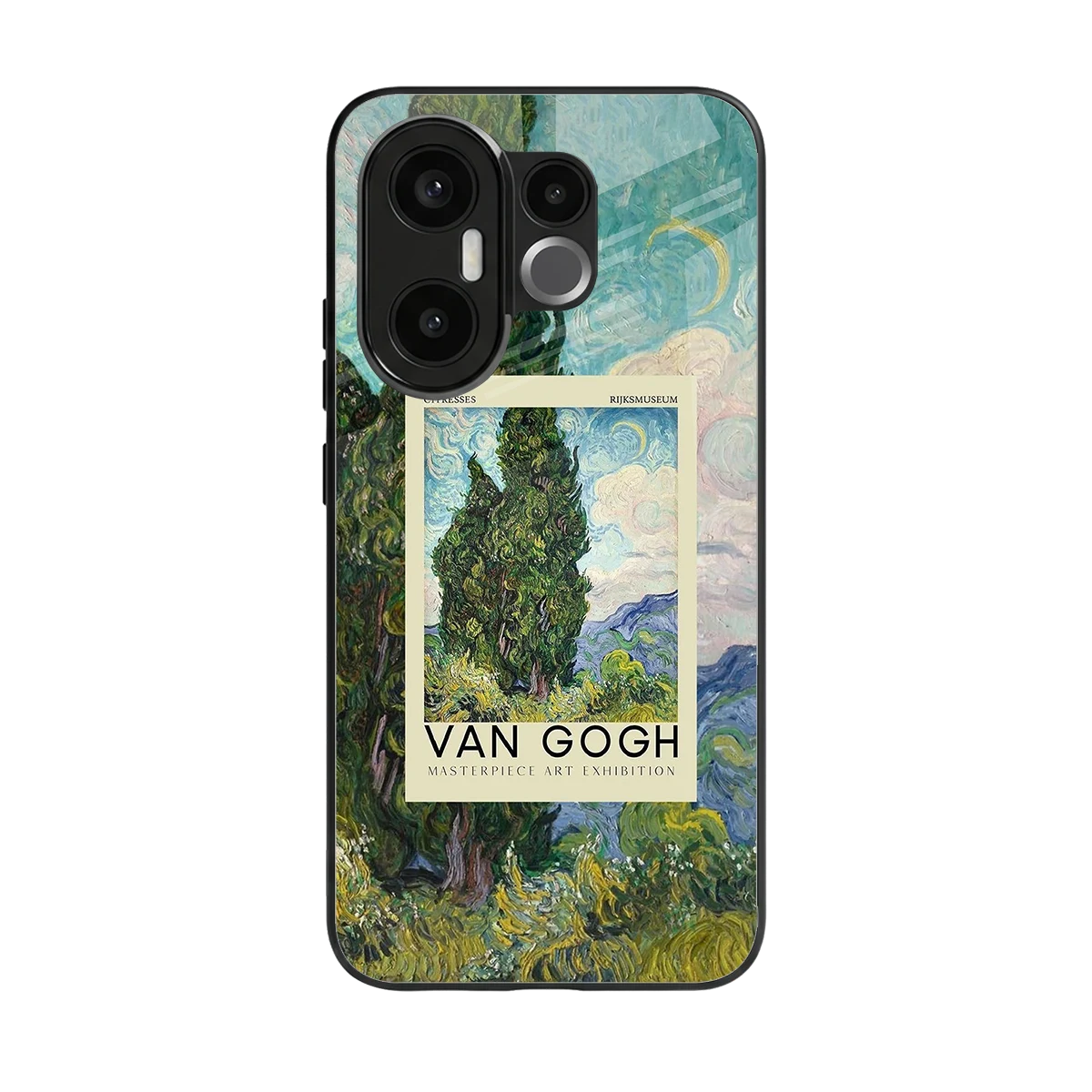 Cypresses back phone cover | glass case for vivo x200 fe